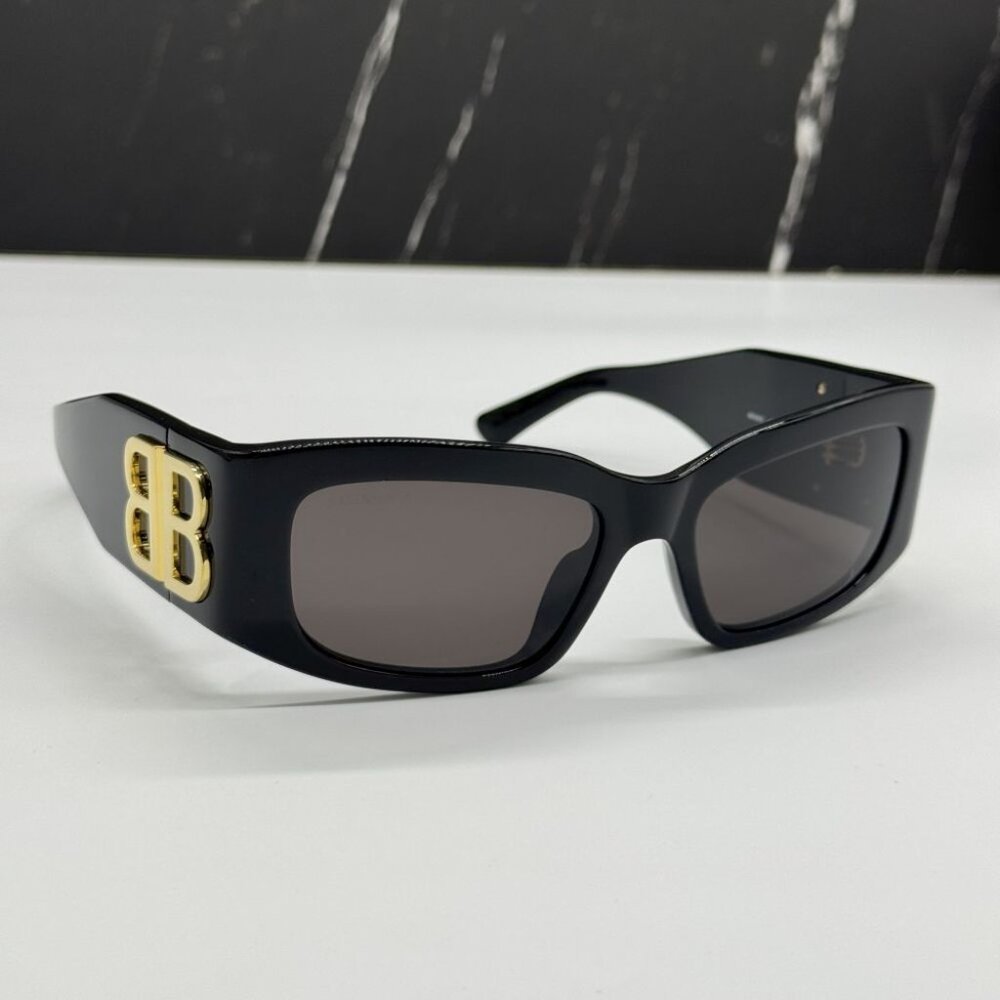 NEW BALENCIAGA BB0360S 005 UNISEX BLACK SUNGLASSES - Picture 5 of 12